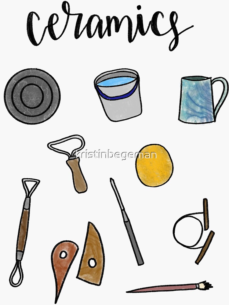 Ceramic Tools Sticker for Sale by alexolson96