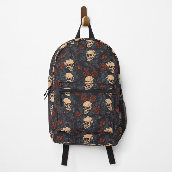 Item preview, Dark Gothic Skull Pattern with Roses | Dark Academia | Victorian Era designed and sold by neverworldian.