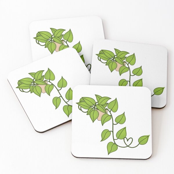 Item preview, Pothos Houseplant Simple Abstract Plant Heart designed and sold by creatdbycaitlyn.