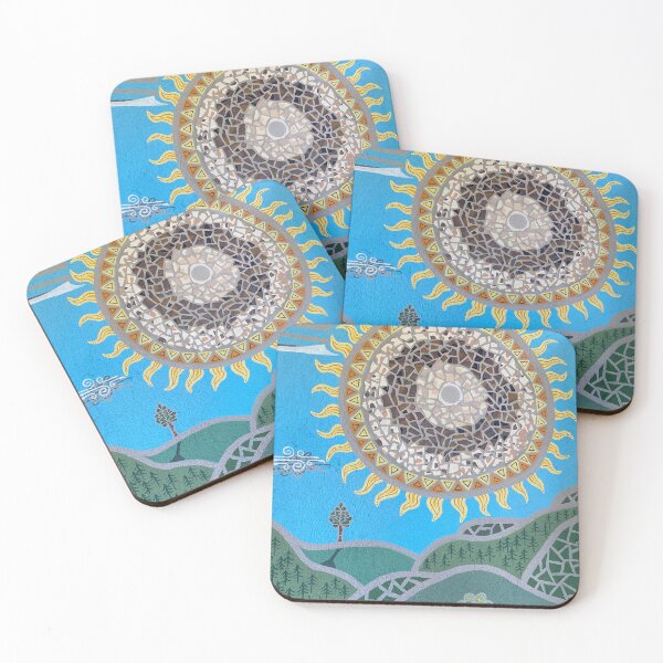 Item preview, Mosaic Sun Over Fort Portal, Uganda  - Tile Mosaic and Mural Painting  designed and sold by Jillianamatt.