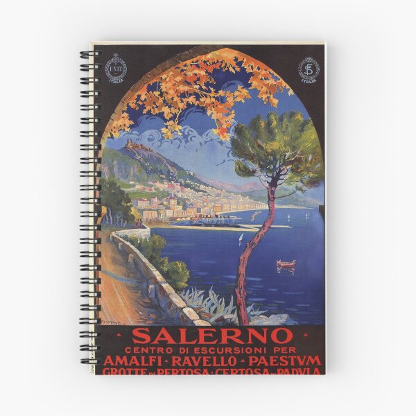 Item preview, Salerno Italy vintage summer travel ad designed and sold by aapshop.
