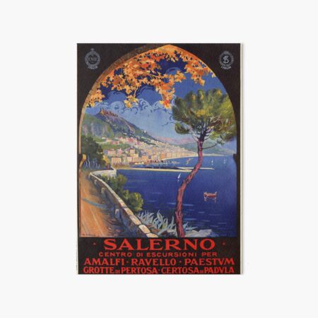 Item preview, Salerno Italy vintage summer travel ad designed and sold by aapshop.