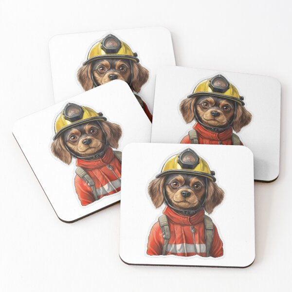 Item preview, FIREFIGHTER PUPPY designed and sold by STICKER2DWORLD.
