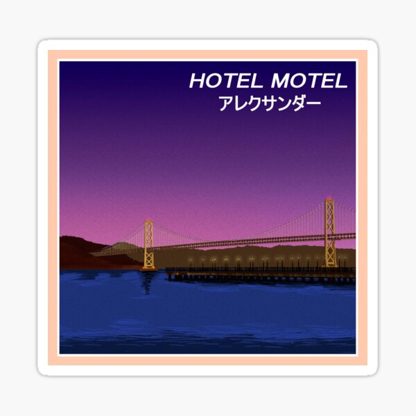 Hotel Motel Citypop Sticker