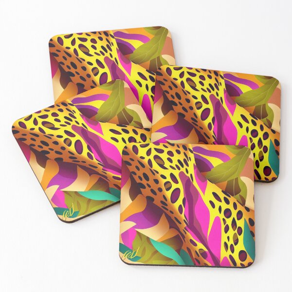 Item preview, Leopard Print Yellow Jungle Fusion designed and sold by AfroMosaic.