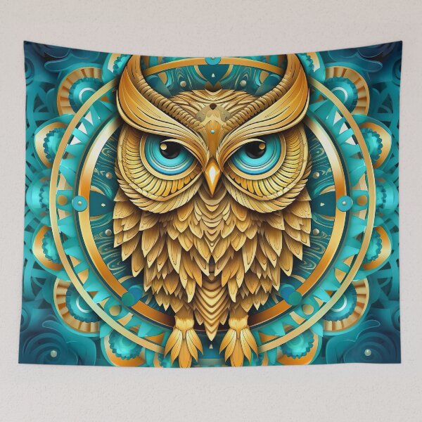 Item preview, Gold Owl Mandala 3  designed and sold by mark ashkenazi.