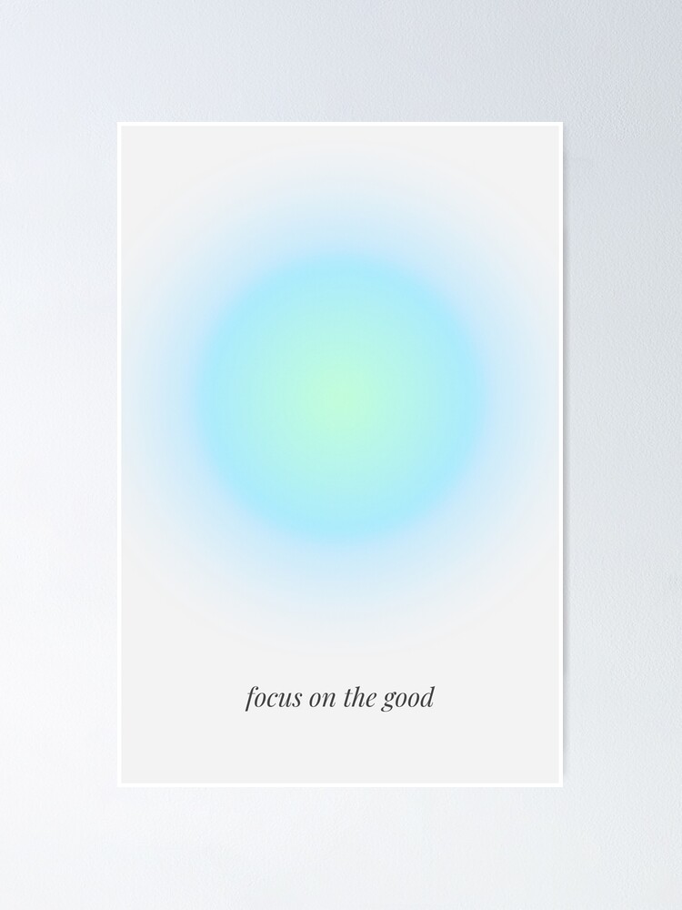 Gradient aesthetic good vibe poster, inspiring design horizontal