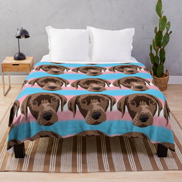 Item preview, Copy of Transgender pride chocolate lab designed and sold by LeahcarsArt.