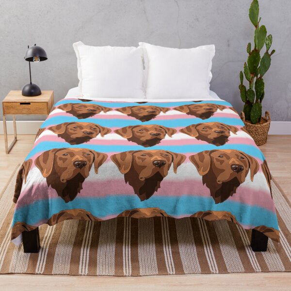 Item preview, Transgender pride red lab designed and sold by LeahcarsArt.