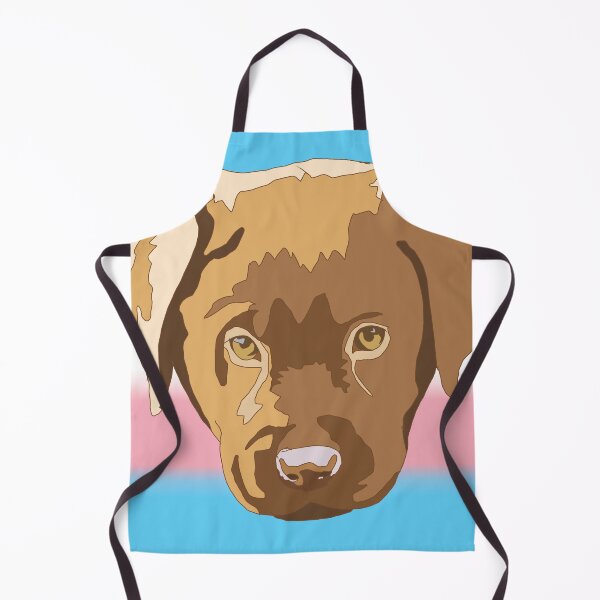 Aperçu de l'œuvre Transgender pride yellow lab créée et vendue par LeahcarsArt.