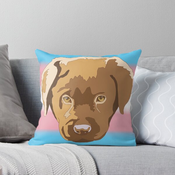 Aperçu de l'œuvre Transgender pride yellow lab créée et vendue par LeahcarsArt.