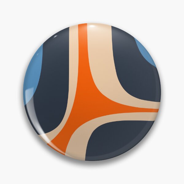 Item preview, Retro Groove Abstract Pattern Blue and Orange designed and sold by kierkegaard.
