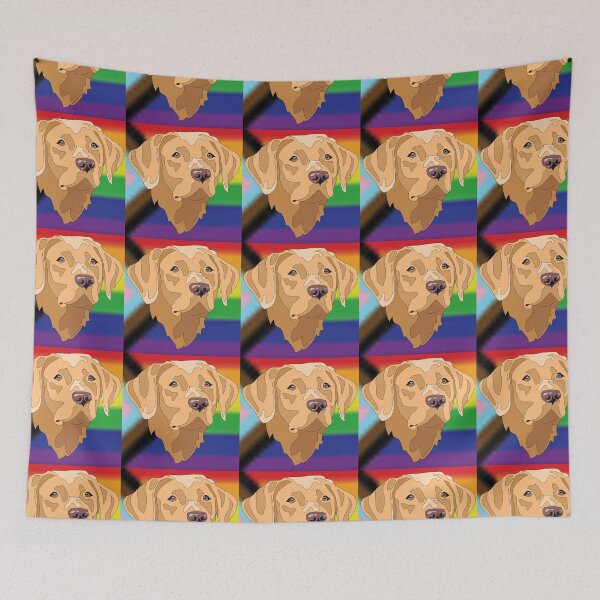 Aperçu de l'œuvre Progress pride yellow lab créée et vendue par LeahcarsArt.