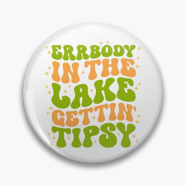 Item preview, Errbody In The Lake Gettin' Tipsy Trendy Retro Groovy Wavy Stacked designed and sold by Happiness Shop.