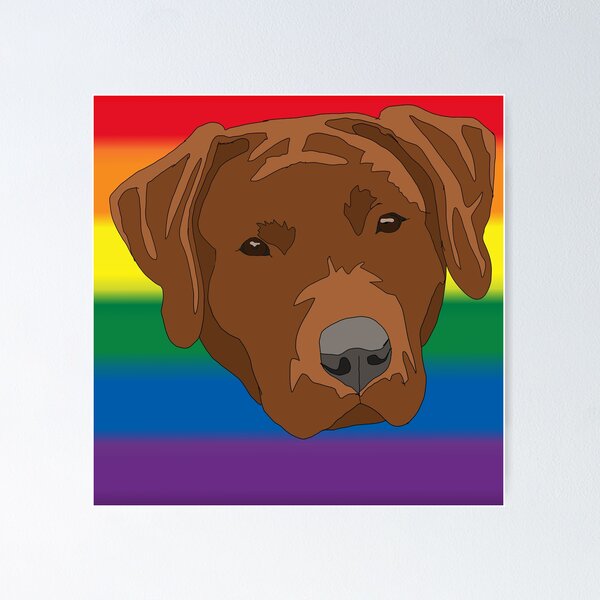 Item preview, Copy of Rainbow  pride red lab designed and sold by LeahcarsArt.