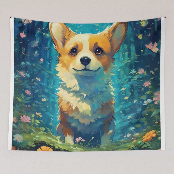 Item preview, Corgi in Magic Forest designed and sold by NianderQuinn.
