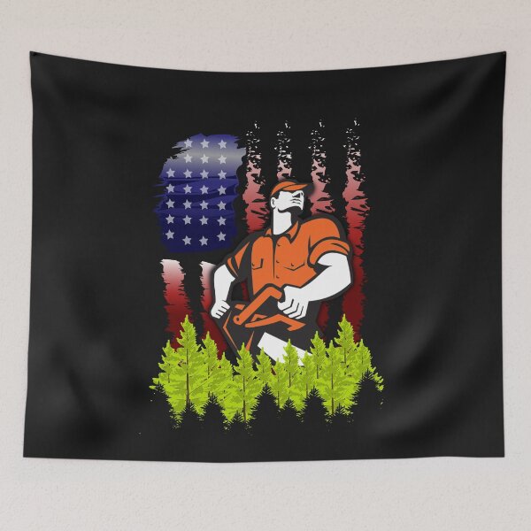 Item preview, USA Flag arborist / Logger / Funny Chainsaw / Arborist designed and sold by Tee Hub.