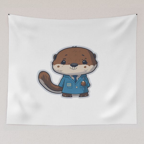 Item preview, Cute Adorable Doctoc Chibi Otter designed and sold by ChibiArtline.