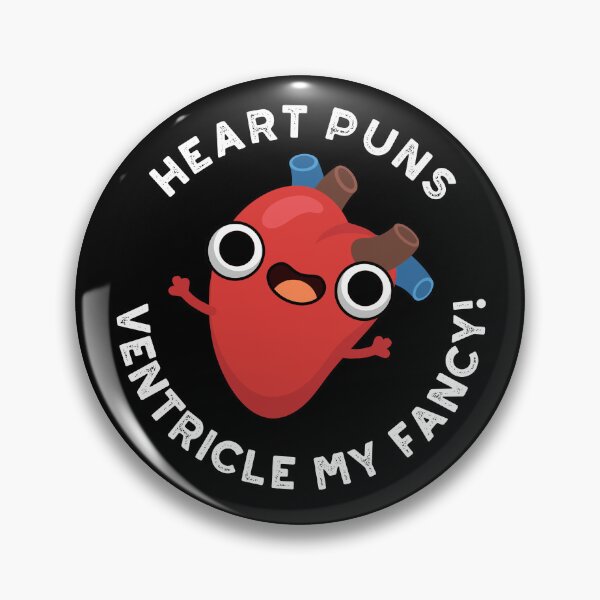 Item preview, Heart Puns Ventricle My Fancy Funny Anatomy Puns (Dark BG) designed and sold by punnybone.