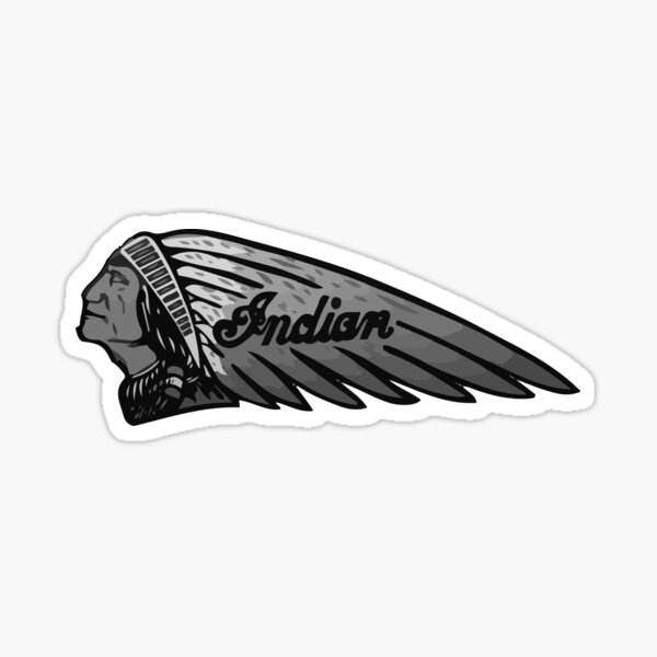 Gris classique de moto indienne Sticker