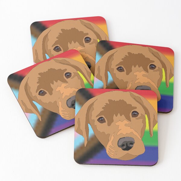 Item preview, Progress pride red  lab designed and sold by LeahcarsArt.
