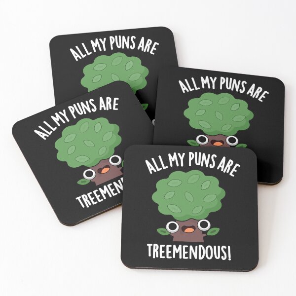 Item preview, All My Puns Are Tree-mendous Funny Tree Puns (Dark BG) designed and sold by punnybone.