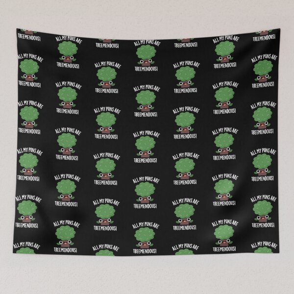 Item preview, All My Puns Are Tree-mendous Funny Tree Puns (Dark BG) designed and sold by punnybone.
