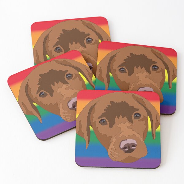 Item preview, Copy of Copy of Rainbow  pride red lab designed and sold by LeahcarsArt.