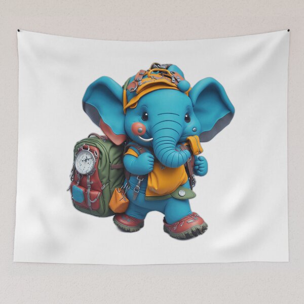 Item preview, Backpacking Elephant designed and sold by madygunit.