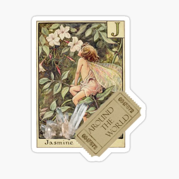 Item preview, cottagecore vintage flower fairy crystal ticket stub designed and sold by lunellalilly.