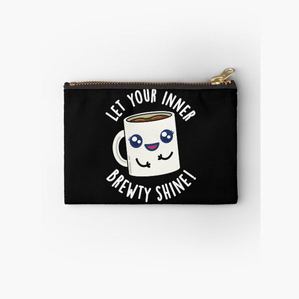 Item preview, Let Your Inner Brewty Shine Funny Coffee Puns (Dark BG) designed and sold by punnybone.