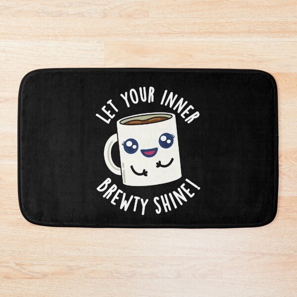 Item preview, Let Your Inner Brewty Shine Funny Coffee Puns (Dark BG) designed and sold by punnybone.