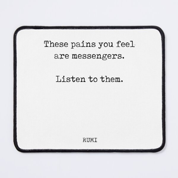 Item preview, Rumi Quote 10 - These pains you feel are messengers - Typewriter Print designed and sold by Studio Grafiikka.