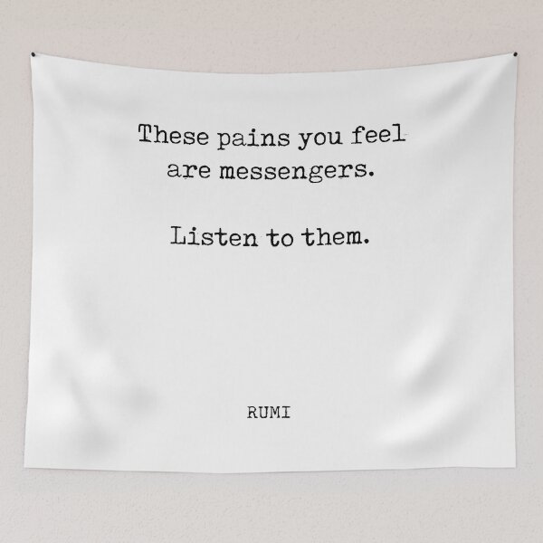 Item preview, Rumi Quote 10 - These pains you feel are messengers - Typewriter Print designed and sold by Studio Grafiikka.