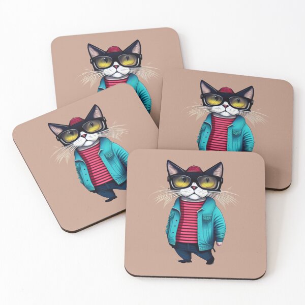 Item preview, Hipster Cat V87 designed and sold by HipsterAnimals.