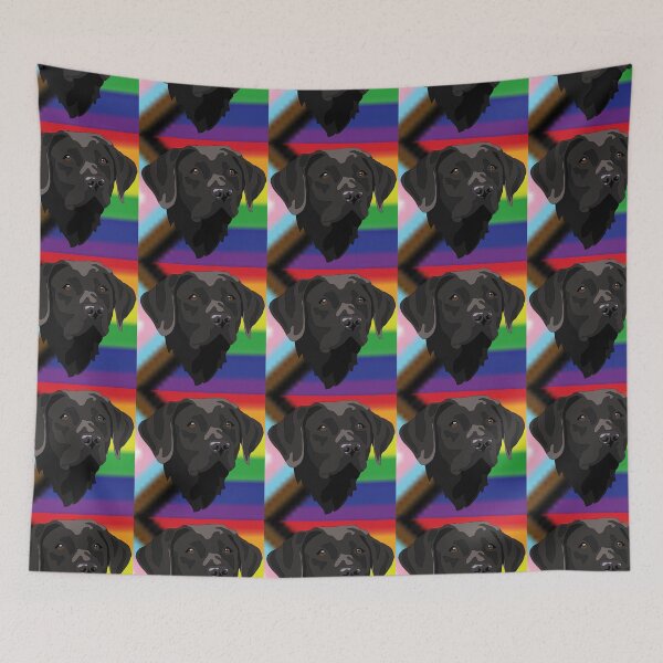 Aperçu de l'œuvre Progress pride black lab créée et vendue par LeahcarsArt.