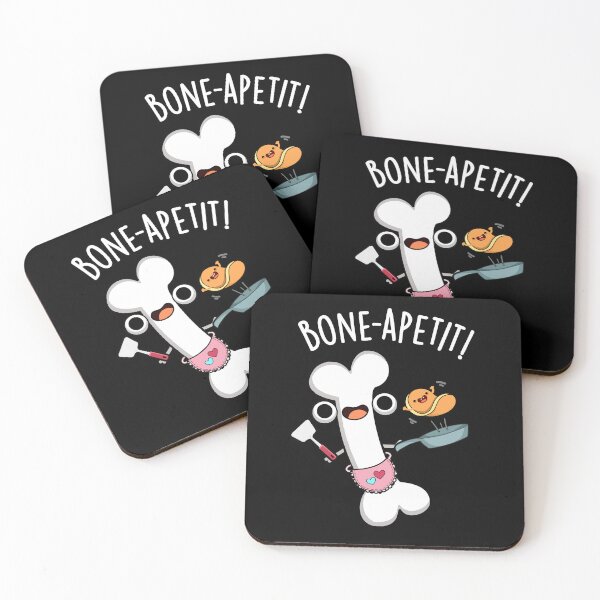 Item preview, Bone Apetit Funny Cooking Puns (Dark BG) designed and sold by punnybone.
