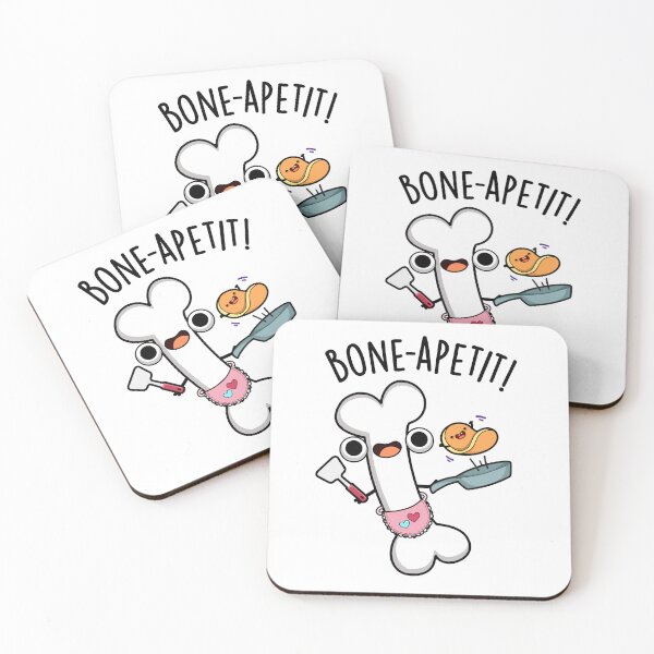 Item preview, Bone Apetit Funny Cooking Puns  designed and sold by punnybone.