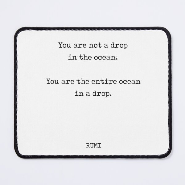 Item preview, Rumi Quote 11 - You are not a drop in the ocean - Typewriter Print designed and sold by Studio Grafiikka.