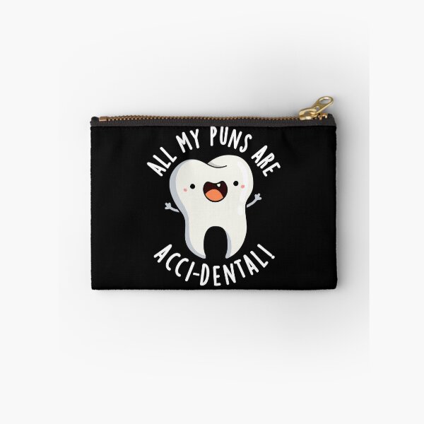 Item preview, All My Puns Are Acci-dental Funny Tooth Puns (Dark BG) designed and sold by punnybone.