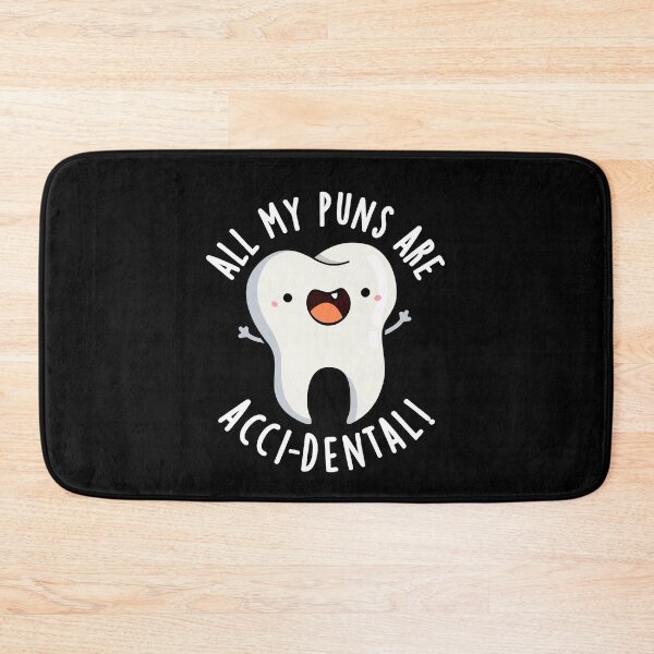 Item preview, All My Puns Are Acci-dental Funny Tooth Puns (Dark BG) designed and sold by punnybone.