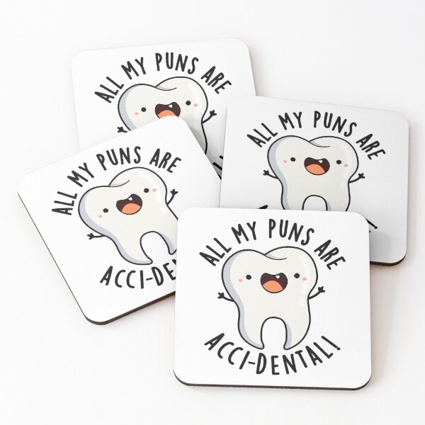 Item preview, All My Puns Are Acci-dental Funny Tooth Puns  designed and sold by punnybone.