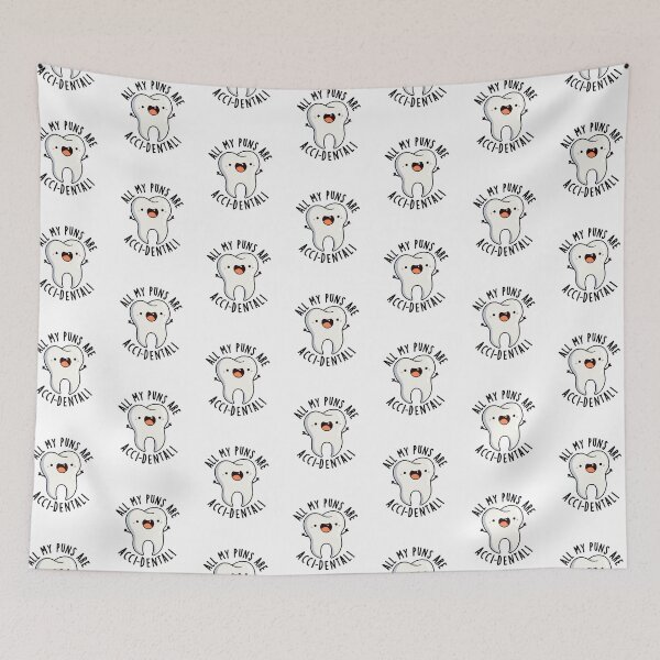 Item preview, All My Puns Are Acci-dental Funny Tooth Puns  designed and sold by punnybone.