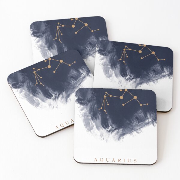 Item preview, Aquarius Zodiac Sign - Minimal Print - Zodiac, Constellation, Astrology, Good Luck, Night Sky - Blue designed and sold by Studio Grafiikka.