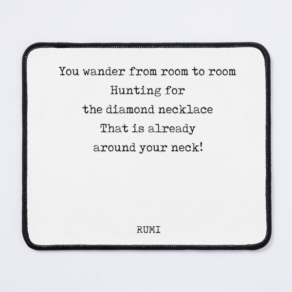 Item preview, Rumi Quote 12 - You wander from room to room - Typewriter Print designed and sold by Studio Grafiikka.