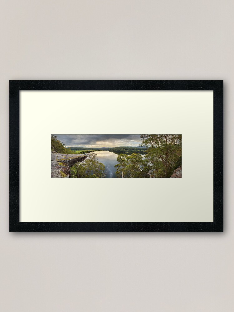 Framed Art Print, Hanging Rock, Shoalhaven River, Nowra, New South Wales, Australia designed and sold by Michael Boniwell