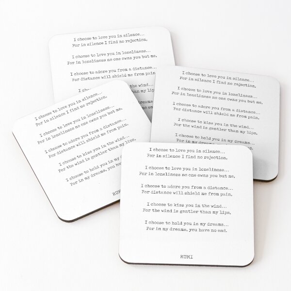 Item preview, Rumi Quote 13 - I choose to love you in silence - Typewriter Print designed and sold by Studio Grafiikka.