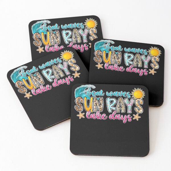 Item preview, Boat waves sun rays lake days western summer vibes vacation designed and sold by PoochmamaDes.