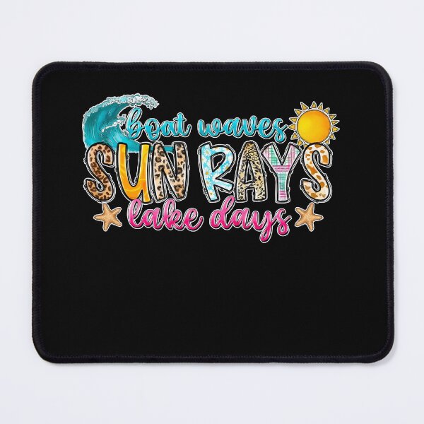 Item preview, Boat waves sun rays lake days western summer vibes vacation designed and sold by PoochmamaDes.