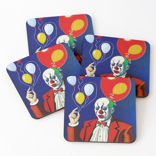 Item preview, Expressionless Circus Clown Funny Face Balloons Retro designed and sold by Michael Voyler.